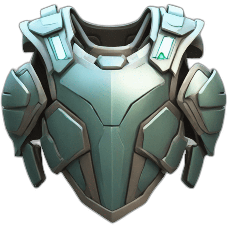 futuristic armored Omega Energy breastplate emoji