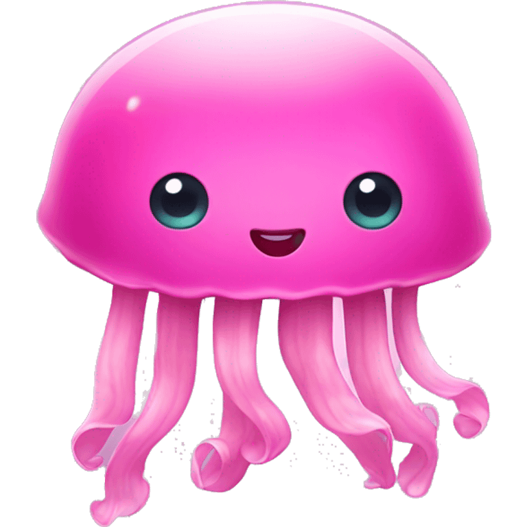 cute pink jellyfish  emoji