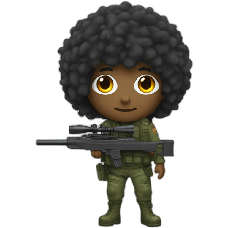 A sniper whit a gilly suit emoji