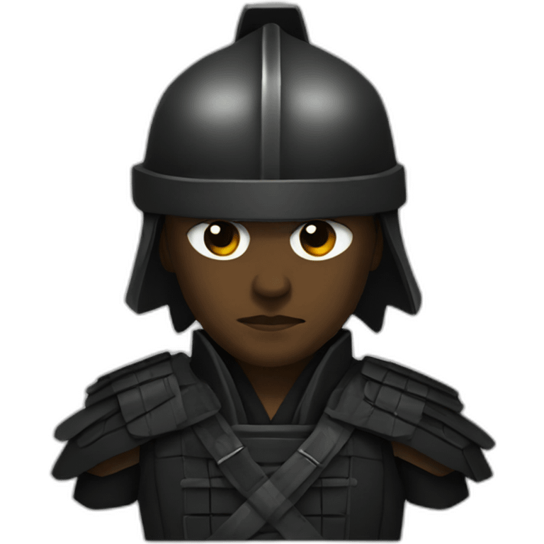 Black samourai emoji