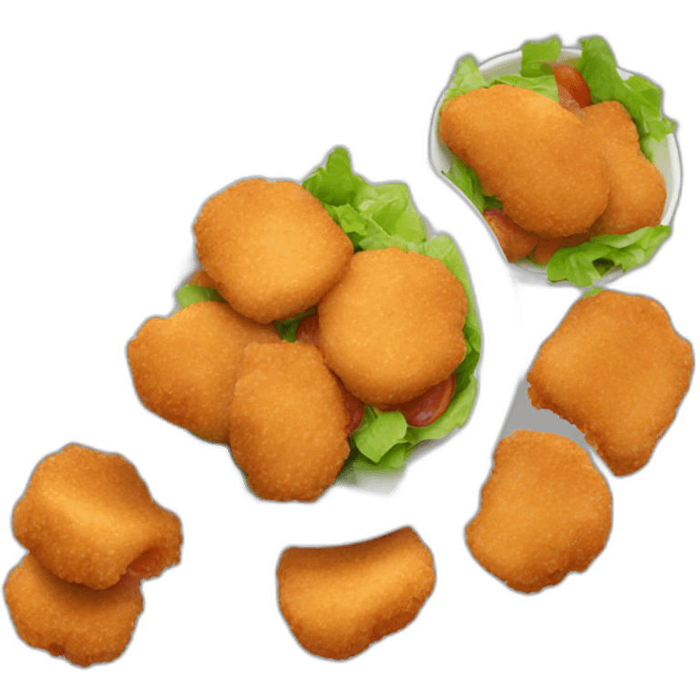 Chicken nuggets salad emoji