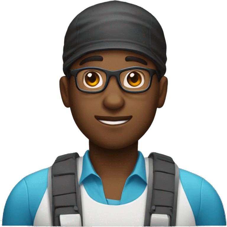 black male techie nerd emoji