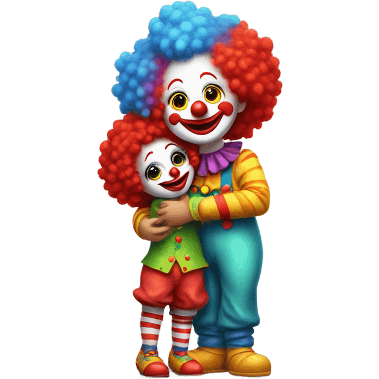 Clown hugging  emoji