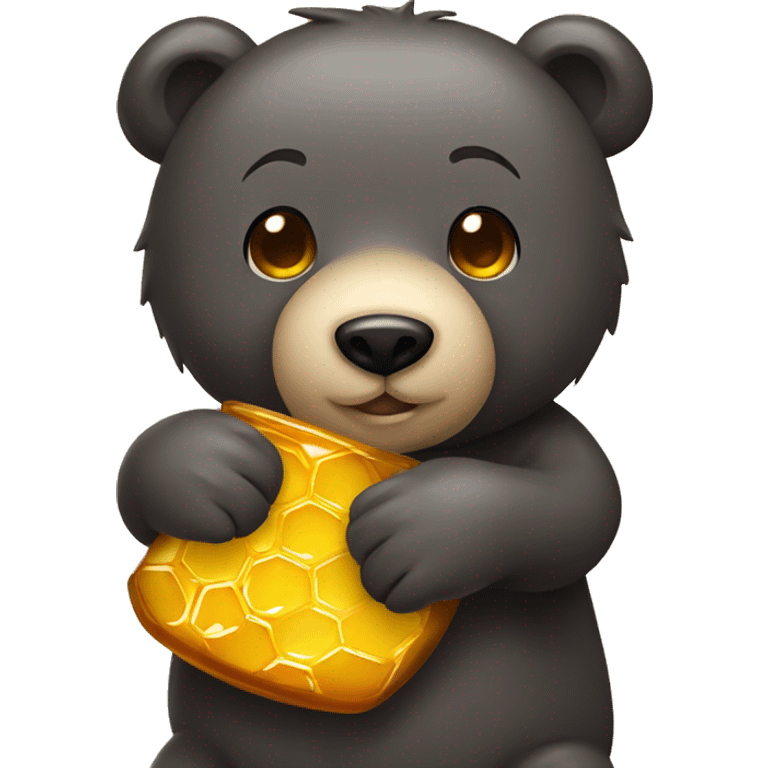 a bear hugging honey emoji