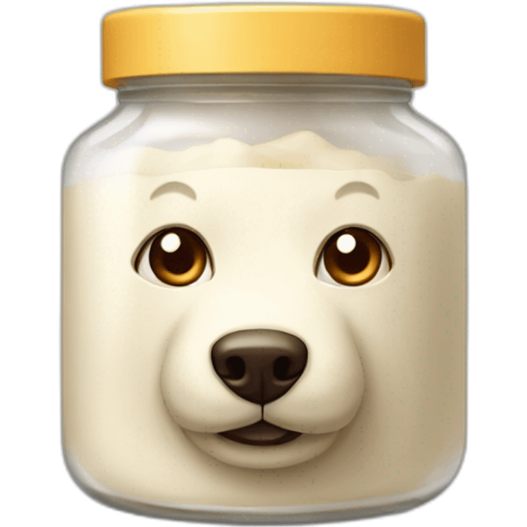 pet jar + cream emoji