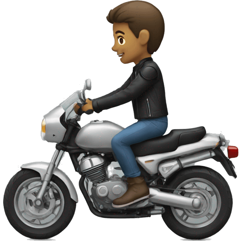 boy riding a motorcycle emoji