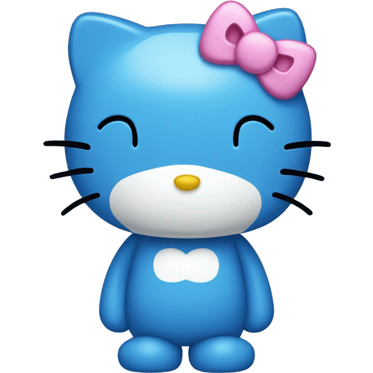 Blue hello kitty emoji