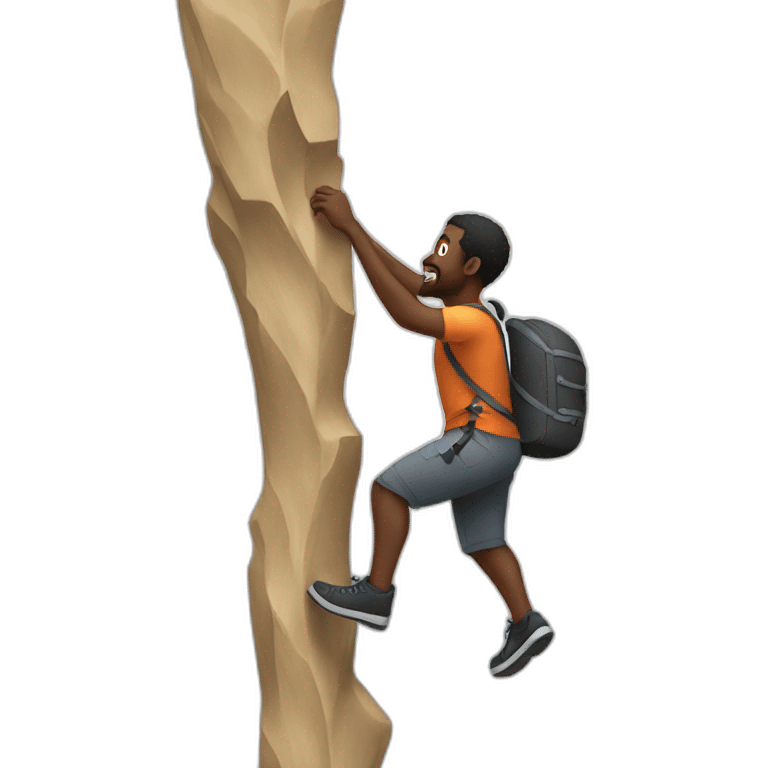 black man climbing emoji