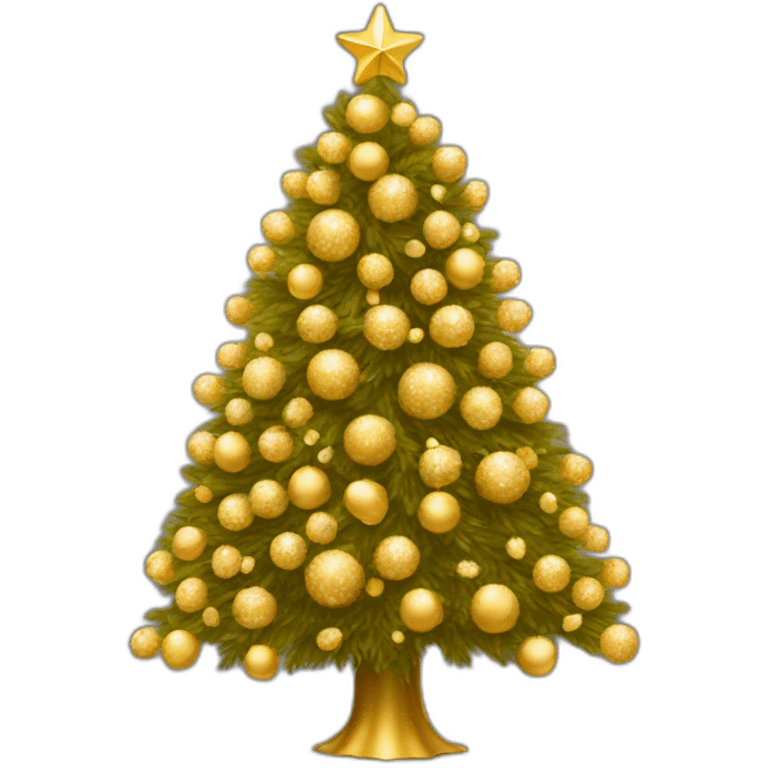 Golden New year tree emoji