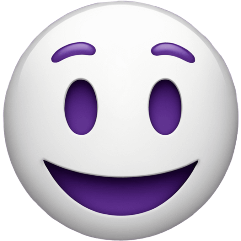 Purple and white checkered smiley face emoji