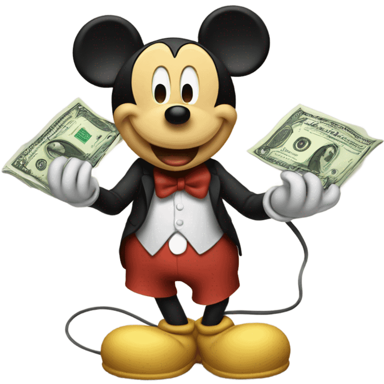 mickey mouse losing money emoji