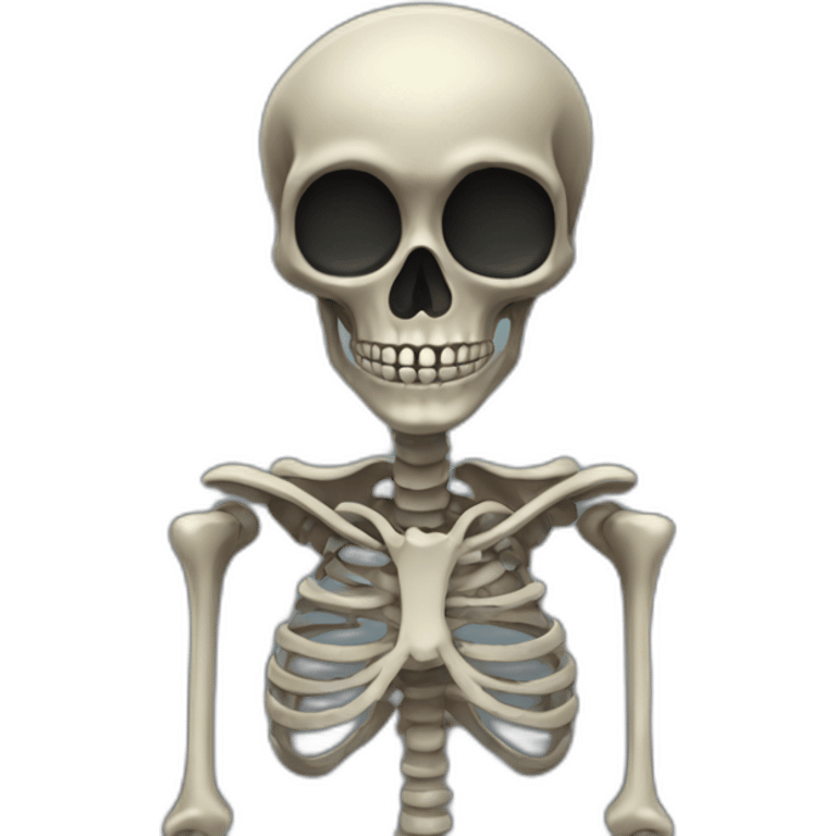 Black goopy skeleton emoji