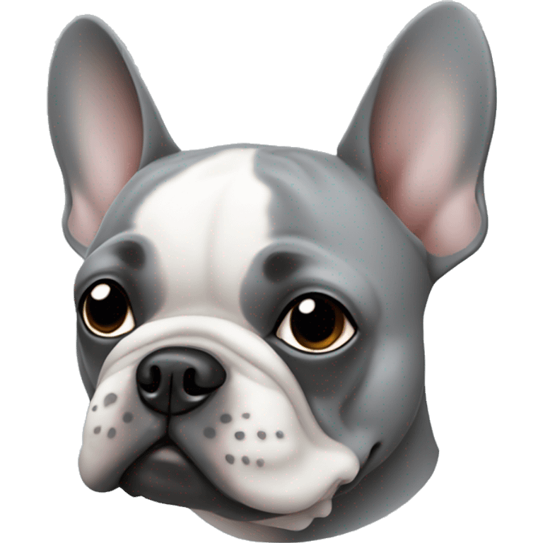 Grey French Bulldog  emoji