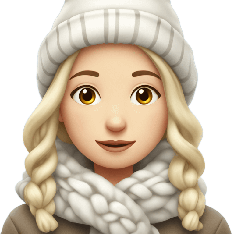 cozy beautiful finnish winter girl emoji