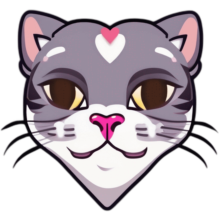 Heart cat face emoji emoji