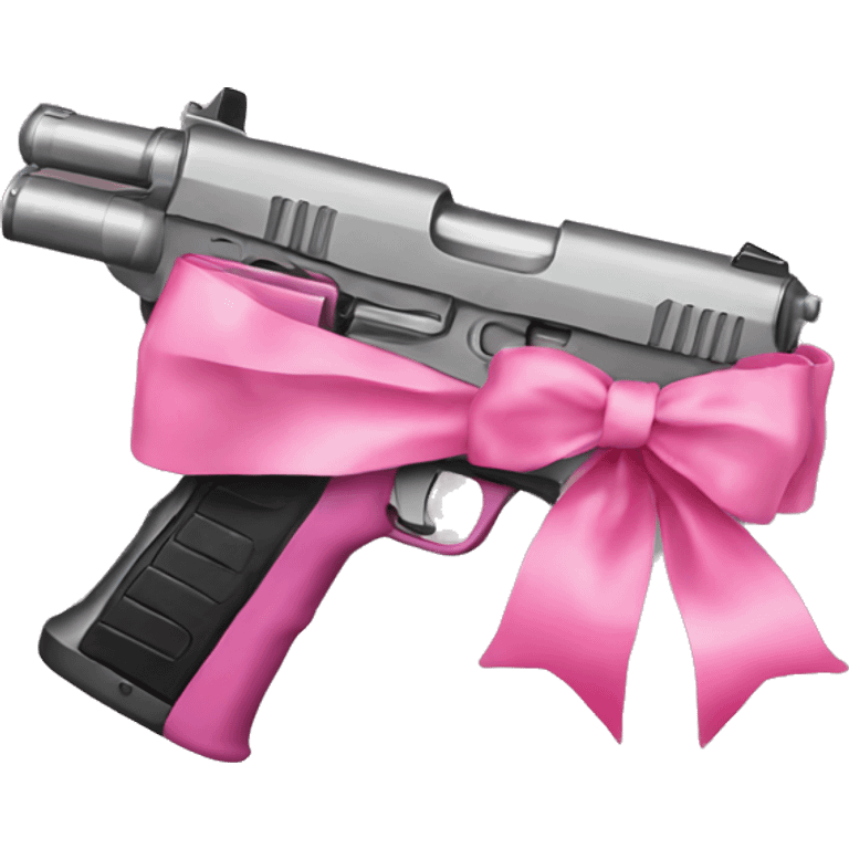 Gun with pink bow  emoji