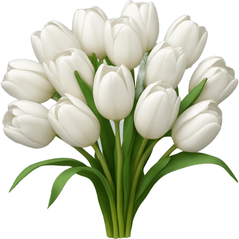 white tulip bouquet  emoji