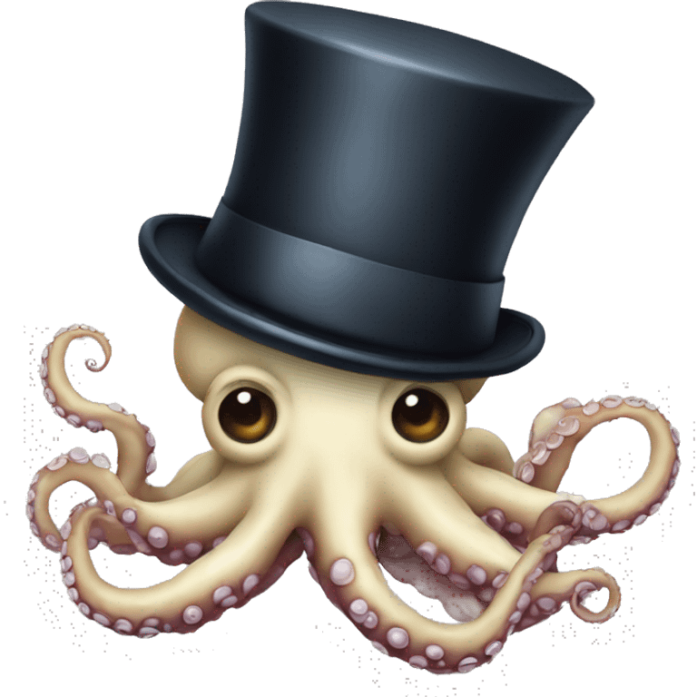 Octopus with top hat emoji