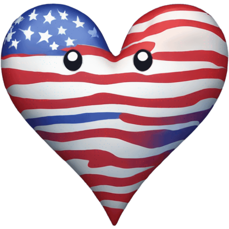 American flag heart emoji