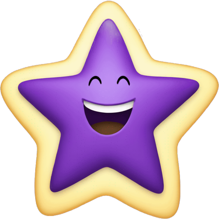 Happy purple star emoji