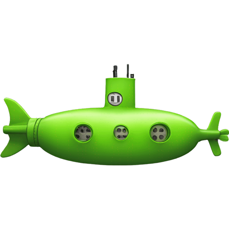 submarine with a lime emoji