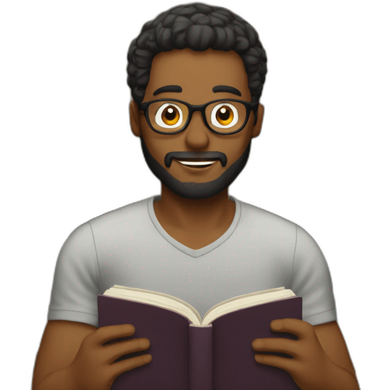 Man reading book  emoji