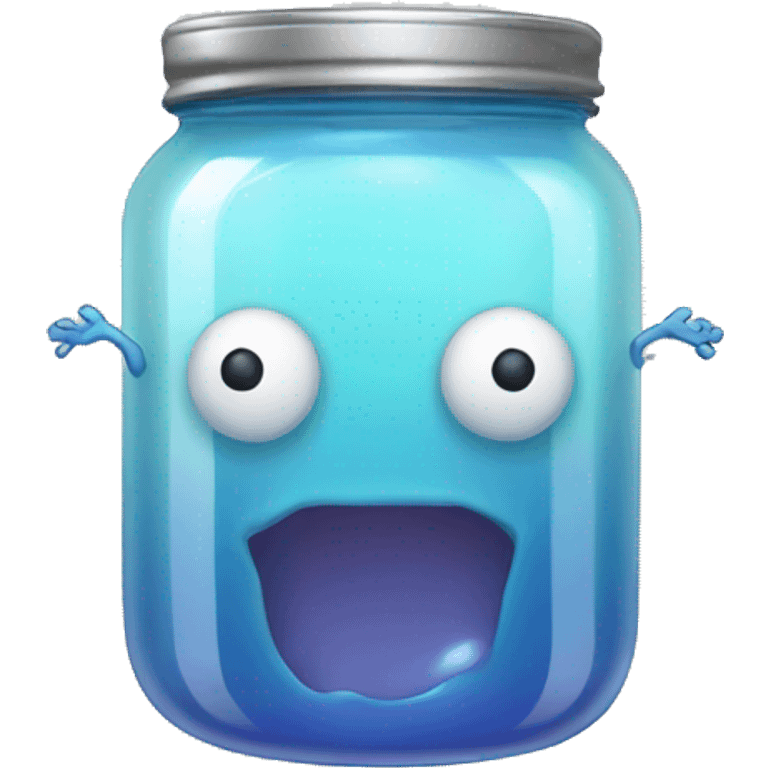 Jelly jar with legs and arms emoji