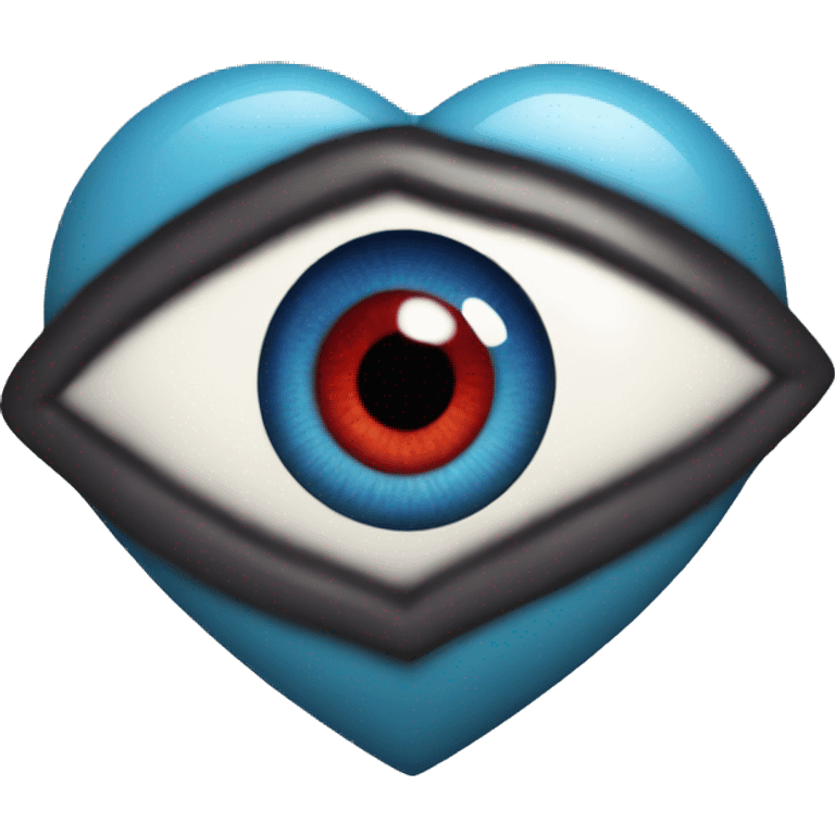 Heart shaped evil eye emoji