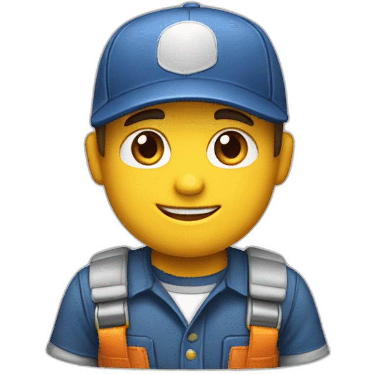 handy man in baseball cap emoji