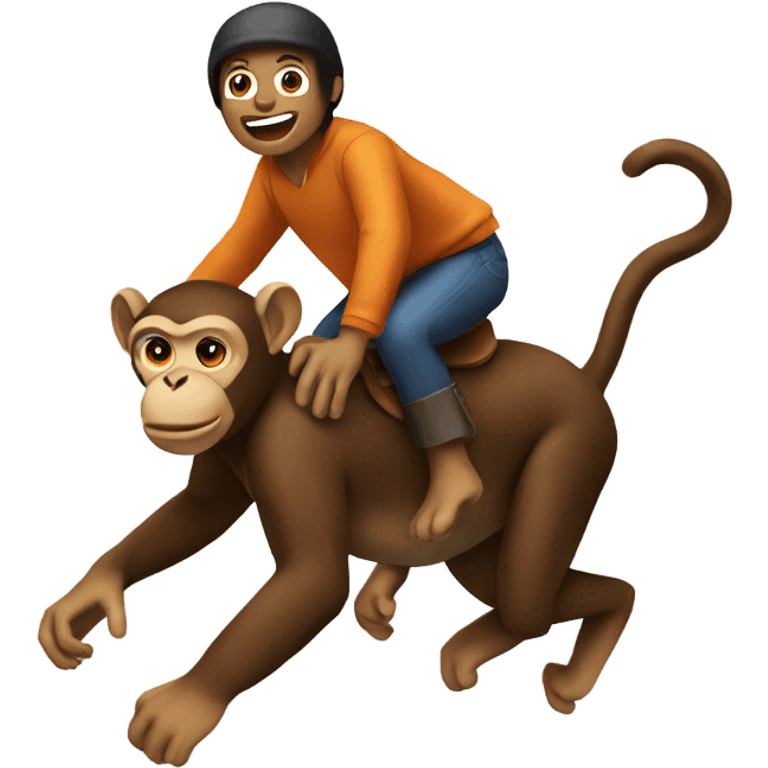 A person riding a monkey emoji