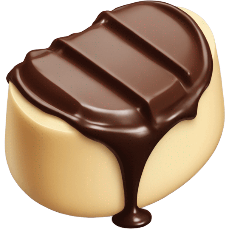 chocolate and vanilla quenelle emoji