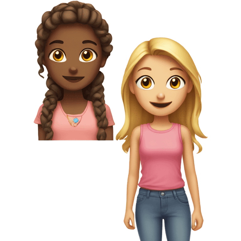 Girl and catc emoji