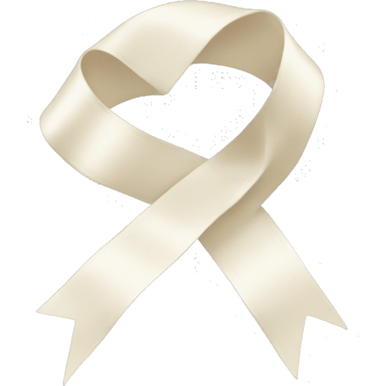 White (cream toned) ribbon  emoji