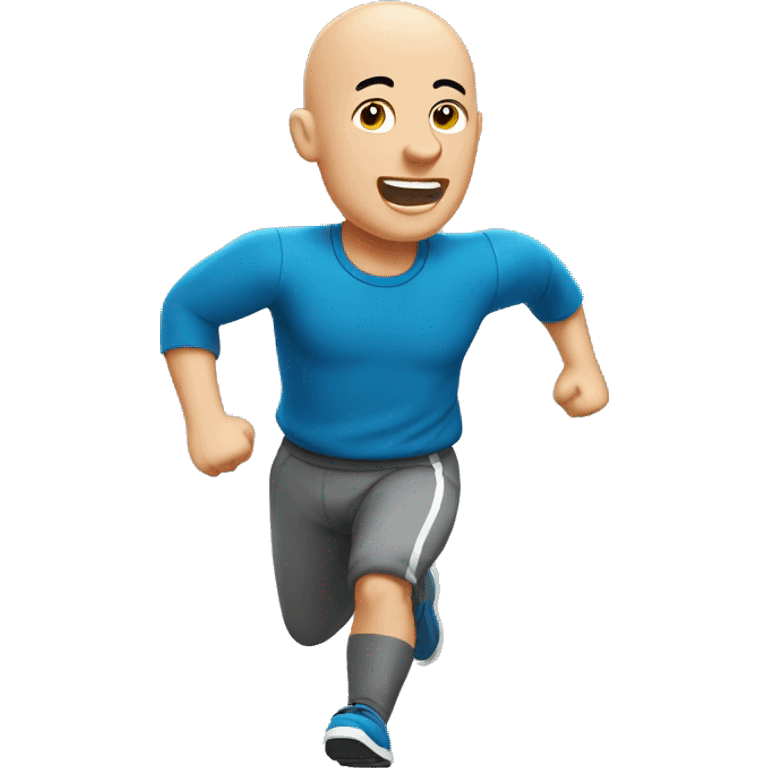 bald running man emoji