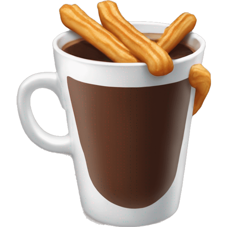 Taza de Chocolate con churros emoji