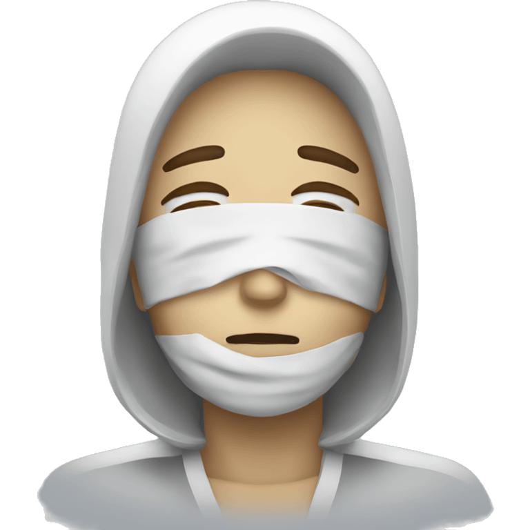 person pretending to be sick emoji