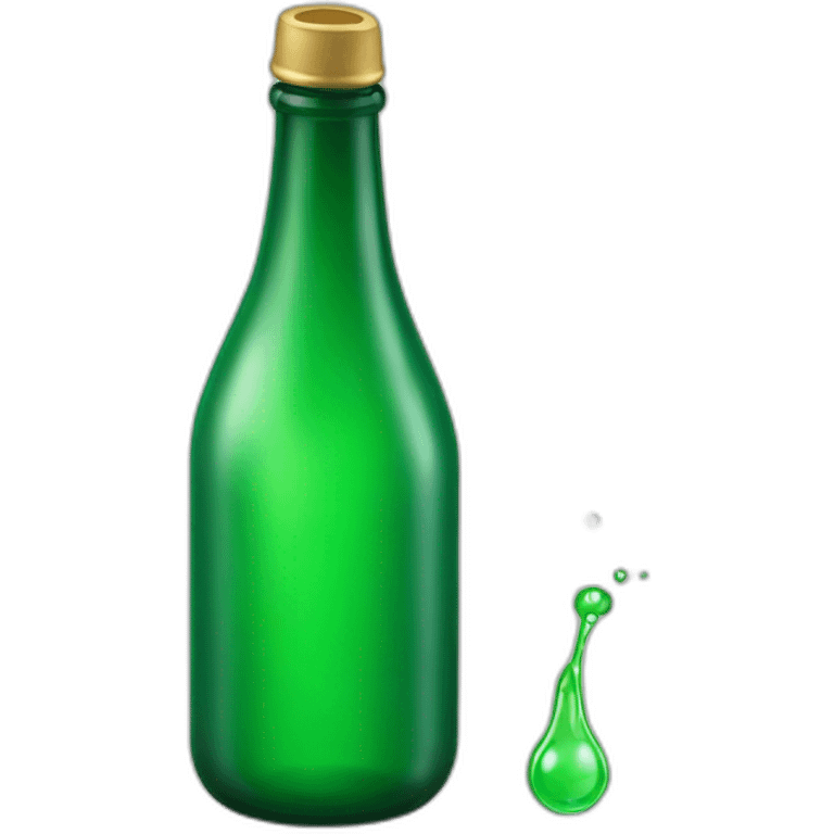 green bottle bubbling emoji