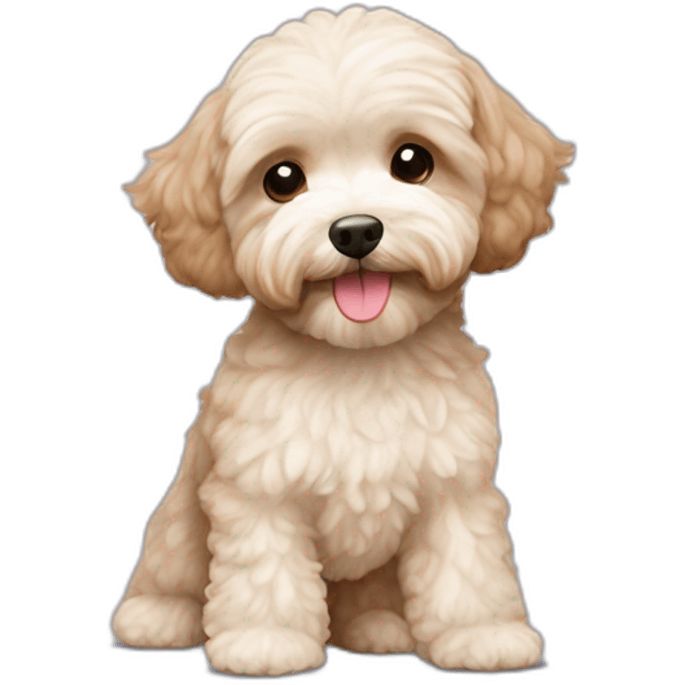 white light brown maltipoo terrier slender emoji