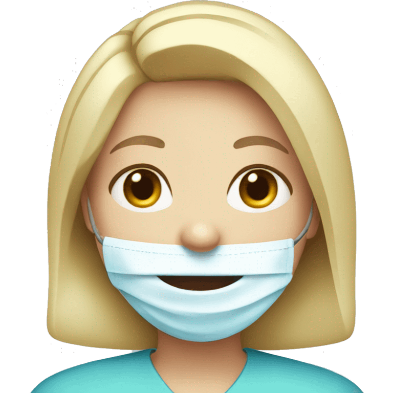 female dentist blonde with blue eyes emoji