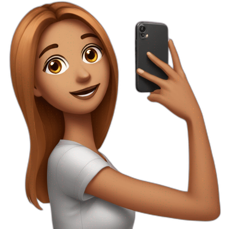 instagram influencer taking a selfie emoji