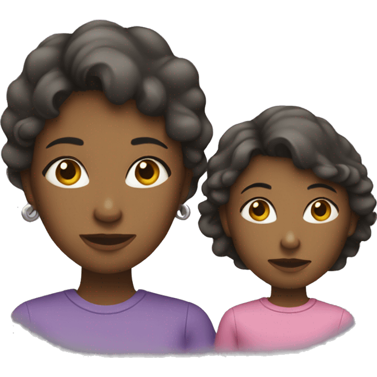 Mom and daughter  emoji