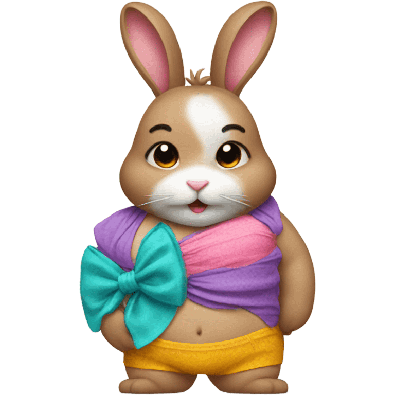 Bunny with a bra emoji