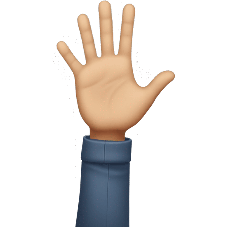 rude person holding hand up to say "stop" emoji