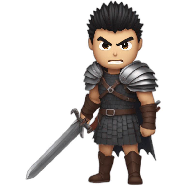 angry berserk guts carrying a huge sword on his shoulder emoji