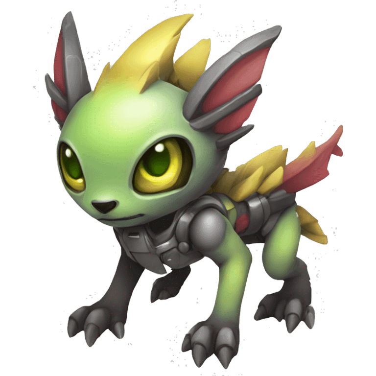 cute cool edgy ethereal alien punk Digimon-Fakemon-animal full body emoji