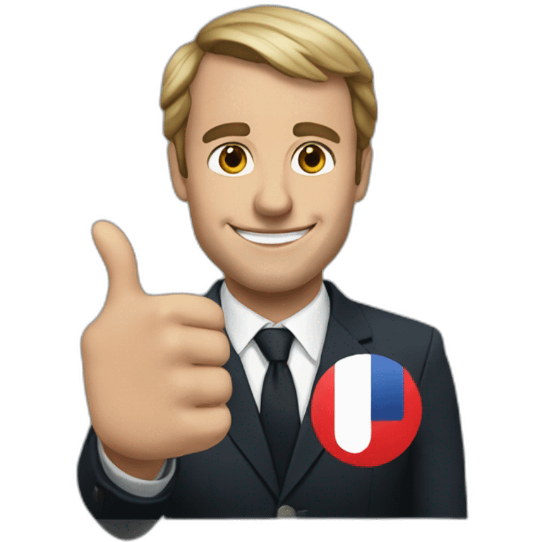 Macron thumb up emoji