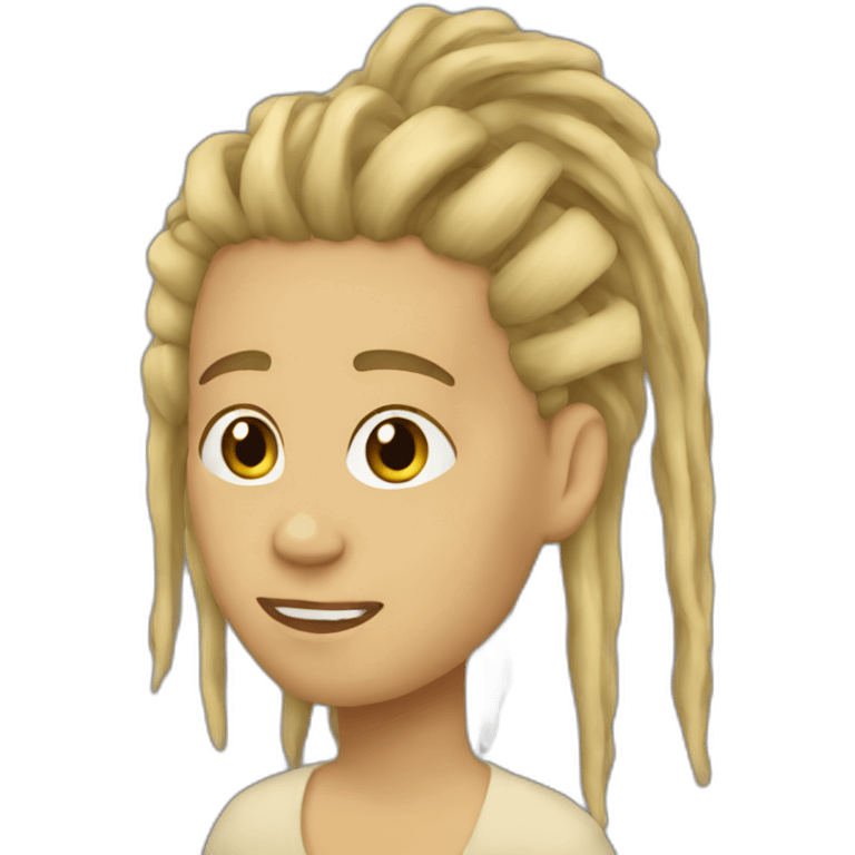 Blonde dreads emoji