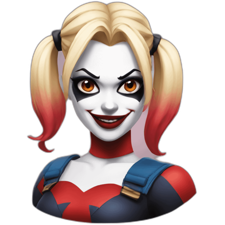 Harley quinn face emoji