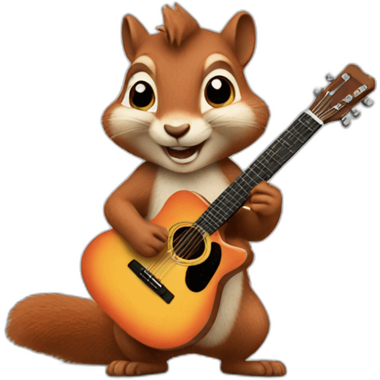 Squirrel playing guitar  emoji