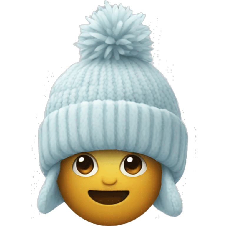 With winter hat emoji